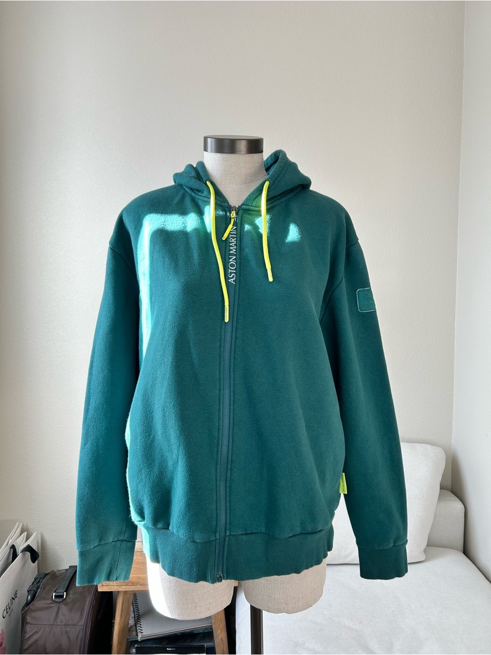 Aston Martin F1 Teal Zip-Up Hoodie